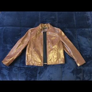 Kenneth Cole leather jacket - brown, men’s large